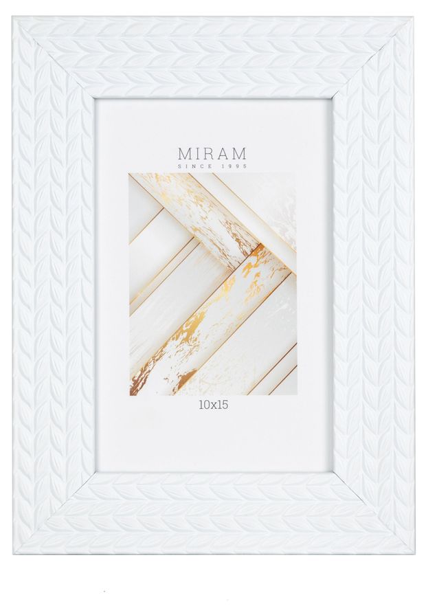 Фоторамка Miram Колоски белая, 10х15 см