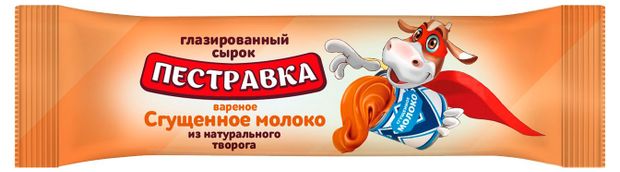 Сырок творожный Пестравка глазированный с вареной сгущенкой 5% БЗМЖ, 30 г