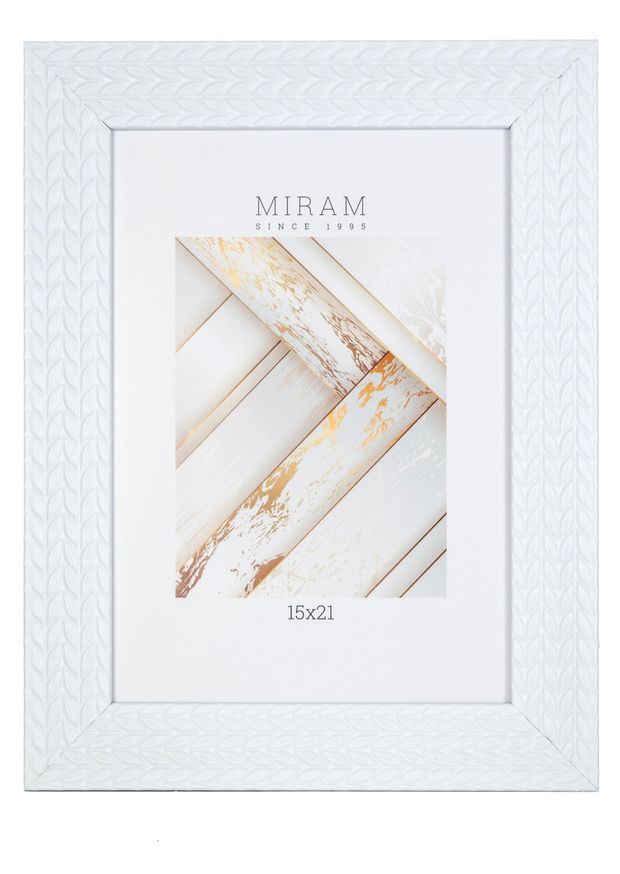 Фоторамка Miram Колоски белая, 15х21 см