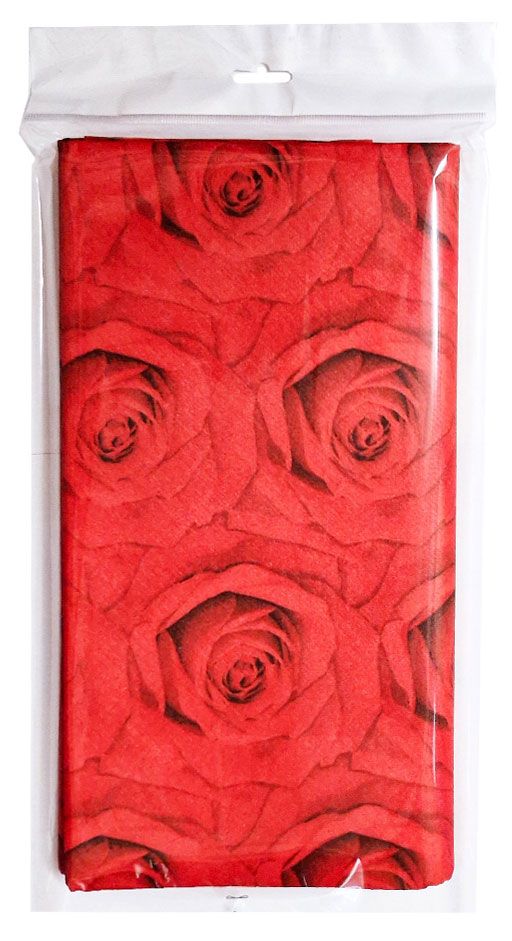 Скатерть одноразовая Красные розы, 120х180 см