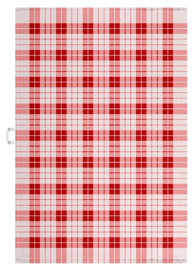 Полотенце кухонное Cleanelly Basic красное в клетку, 50х70 см