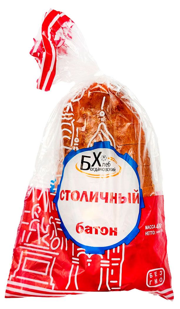 Батон Богдановский Хлеб Столичный, 400 г