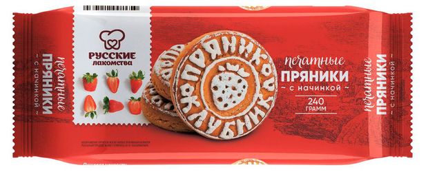Пряник Русские Лакомства Клубника, 240 г