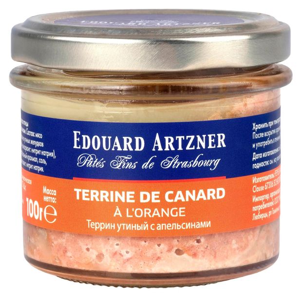Террин утиный Edouard Artzner с апельсинами, 100 г