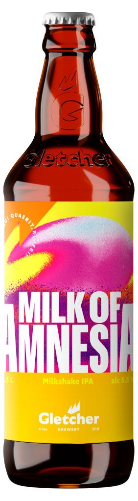 Пивной напиток Gletcher Milk of Amnesia V. Tropic светлый нефильтрованный 5,5%, 500 мл