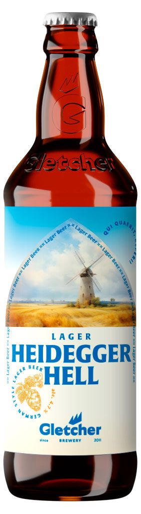 Пиво Gletcher Heidegger Hell светлое фильтрованное, 500 мл