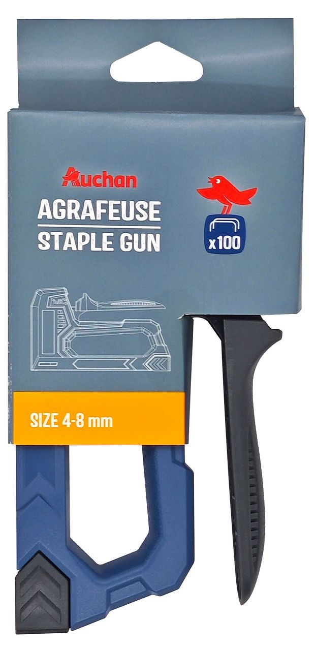 Степлер строительный АШАН Красная птица 4-8 мм 200₽