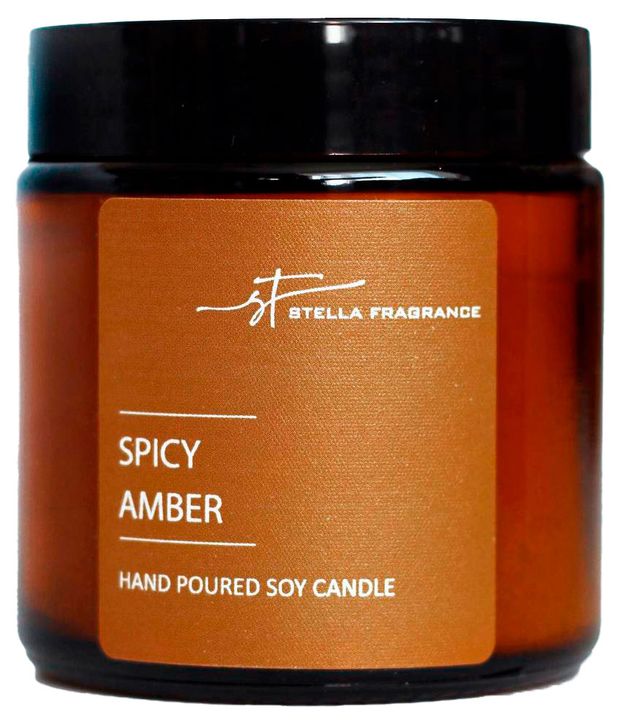 Свеча ароматическая Stella Fragrance Spice Amber, 90 г