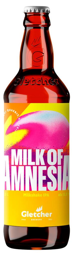 Пивной напиток Gletcher Milk of Amnesia V. Tropic светлый нефильтрованный 5,5%, 500 мл