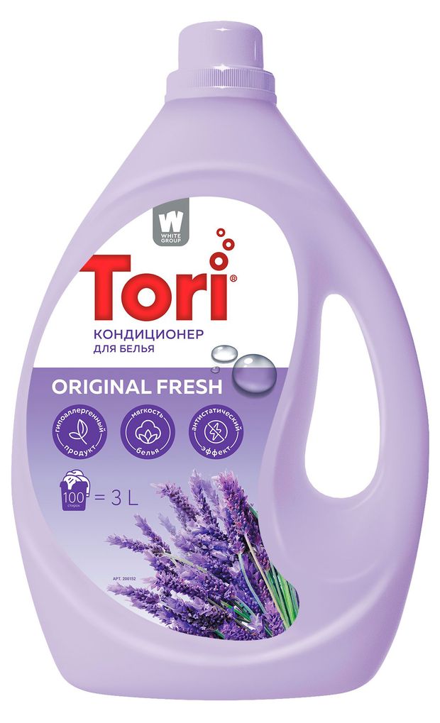 Кондиционер для белья Tori Fresh, 3 л (100 стирок)