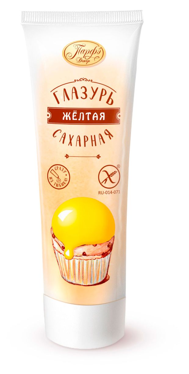 Глазурь сахарная Парфэ желтая 120 г 100₽