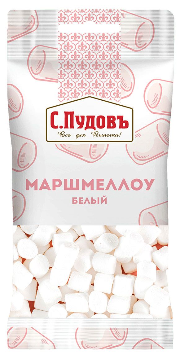 Декор кондитерский С.Пудовъ Маршмеллоу белый, 10 г