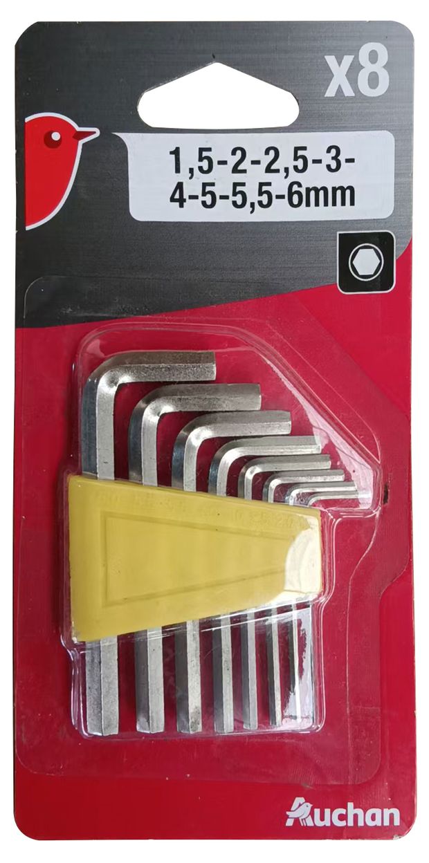 Набор шестигранников АШАН Красная птица, 8 шт