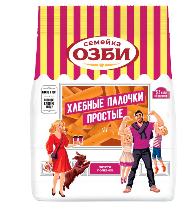 Хлебные палочки Семейка ОЗБИ простые 150 г 46₽