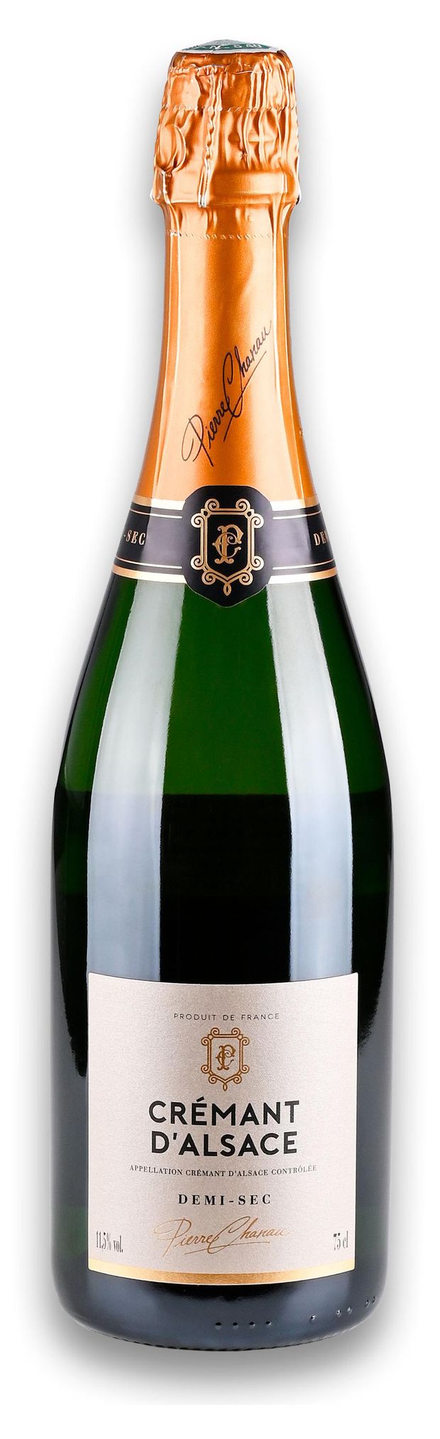 Игристое вино Pierre Chanau Cremant d'Alsace белое полусухое Франция, 0,75 л