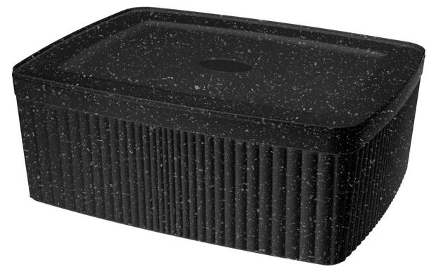 Коробка Actuel с крышкой черная 15х11,5х7см, 0,9 л