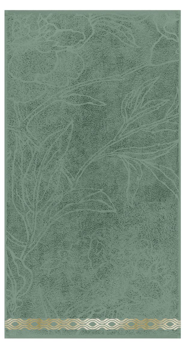 Полотенце Cleanelly Basic махровое зеленое, 70х130 см