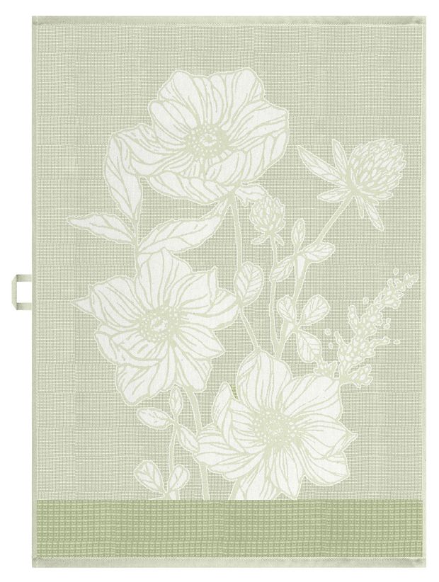 Полотенце Cleanelly Basic вафельное зеленое 50х70 см 229₽