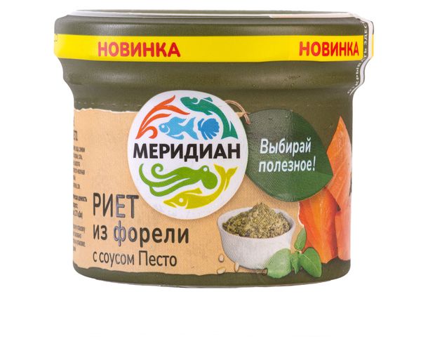 Риет из форели Меридиан с соусом Песто, 100 г