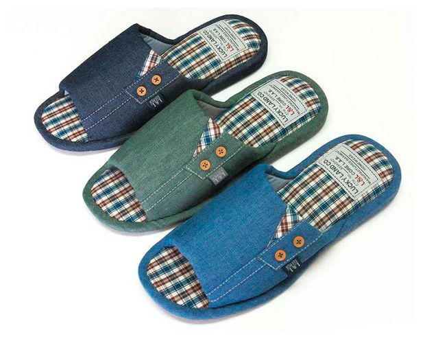 Тапочки подростковые LuckyLand открытый носок в ассортименте