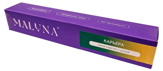 Свечи-скрутки восковые Maluna Карьера с розой, 2 шт