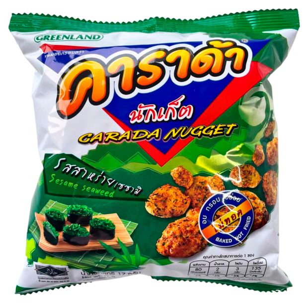 Наггетсы рисовые Carada со вкусом морских водорослей и кунжута, 17 г