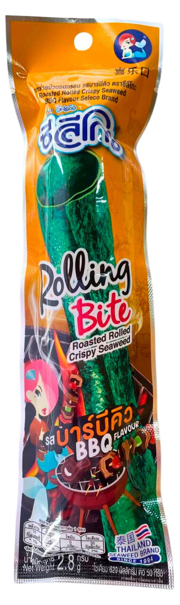 Ролл из морской капусты Seleco со вкусом барбекю, 2,8 г