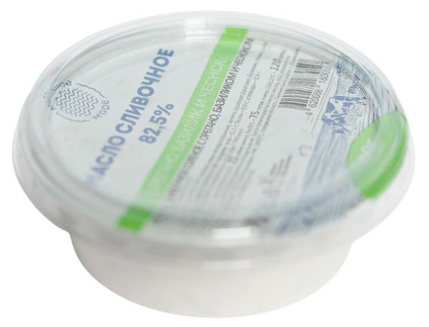 Масло сливочное Молочное море с орегано базиликом и чесноком 82,5% БЗМЖ, 100 г