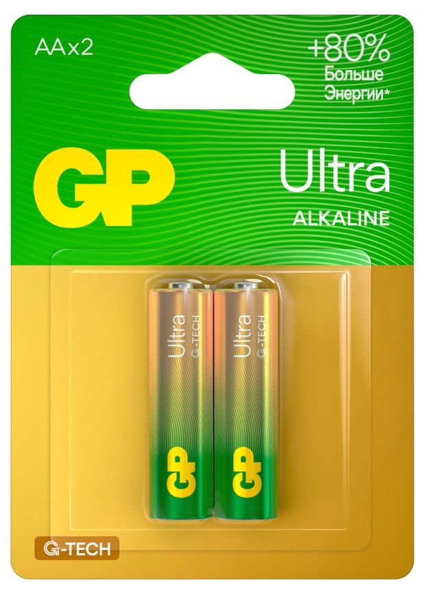 Батарейка GP Ultra Tech AA, 2 шт