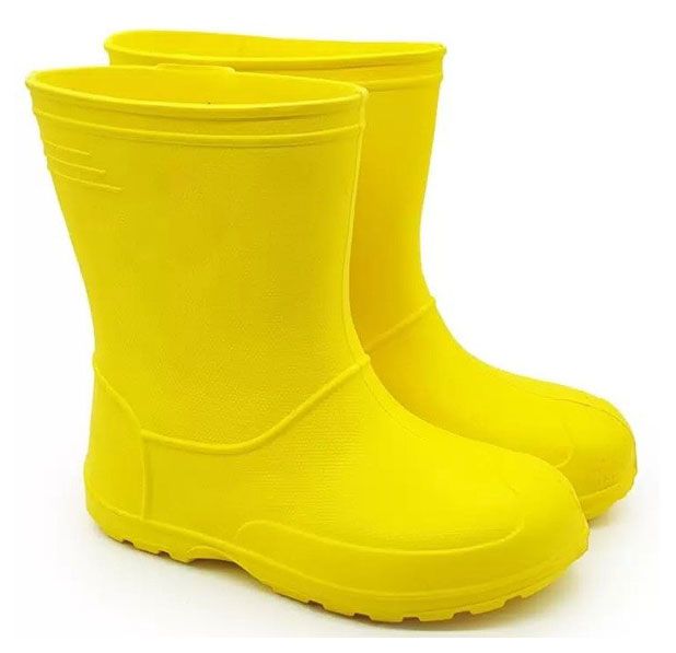 Сапоги детские резиновые желтые