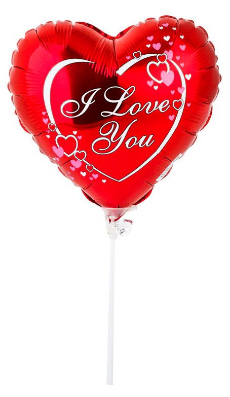 Шар фольгированный на палочке ANAGRAM 14 февраля в ассортименте