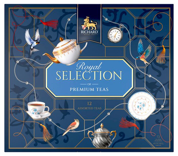 Чайный набор Richard Royal Selection Of Premium Teas ассорти, 72x1,86 г