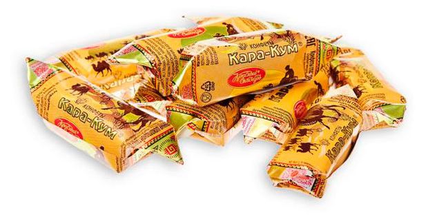 Конфеты Красный октябрь Кара-кум с вафельной крошкой, вес