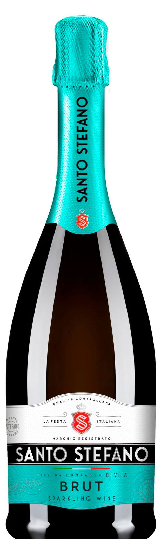 Игристое вино Santo Stefano Брют белое сухое Россия, 0,75 л