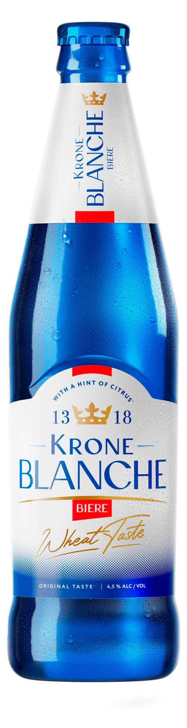 Алкоголь (самовывоз)  Ашан Пивной напиток Krone Blanche Biere пастеризованный, 450 мл