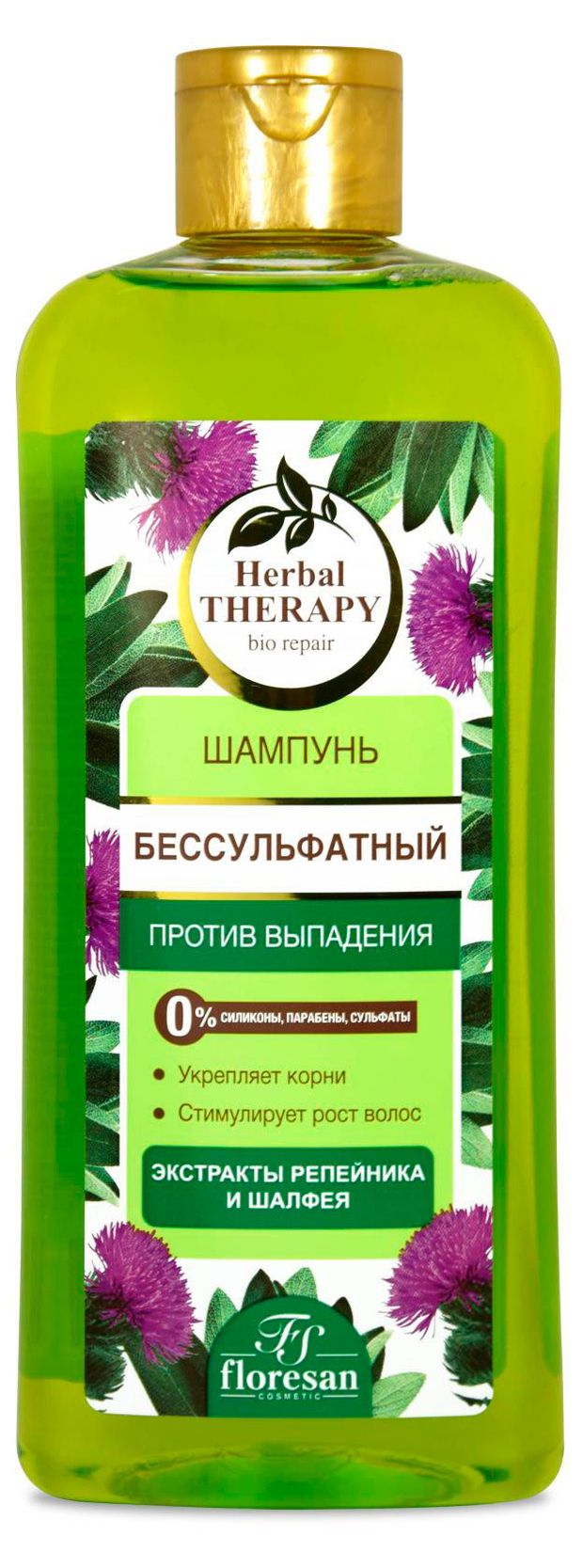 Шампунь для волос Floresan Против выпадения бессульфатный, 400 мл
