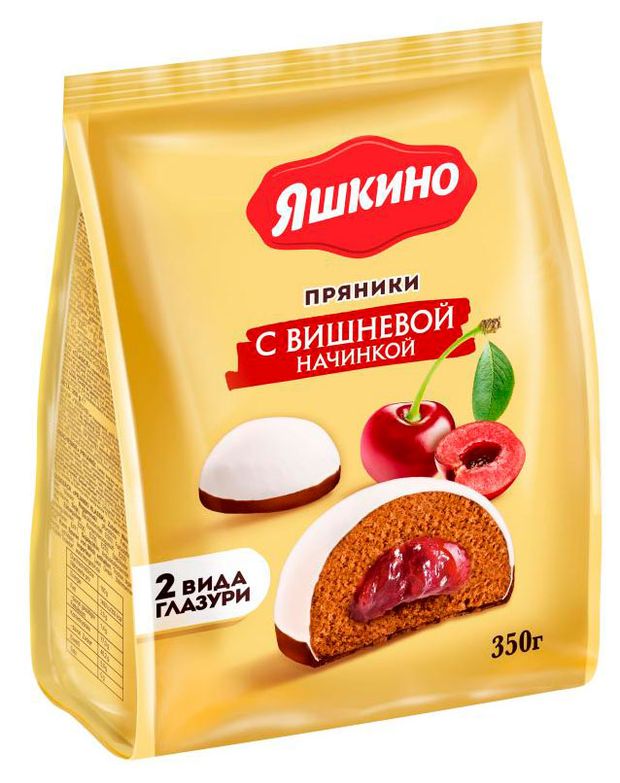 Пряники Яшкино с вишневой начинкой, 350 г