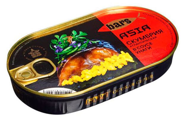 Скумбрия атлантическая БАРС в соусе Унаги 175 г 196₽