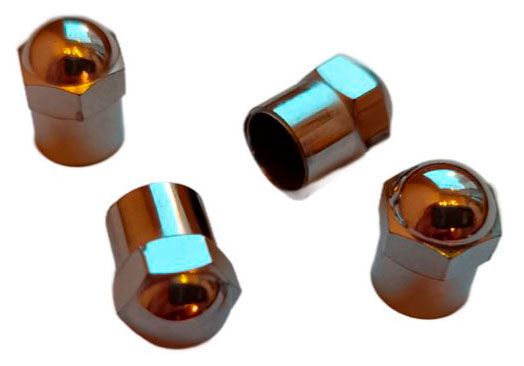 Колпачок на вентиль бескамерных шин AvtoVins хром, 4 шт