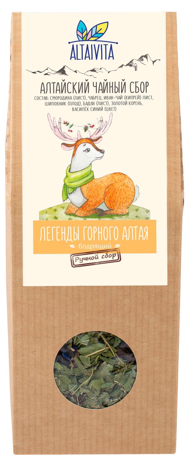 Чай травяной AltaiVita Легенды Горного Алтая листовой, 70 г