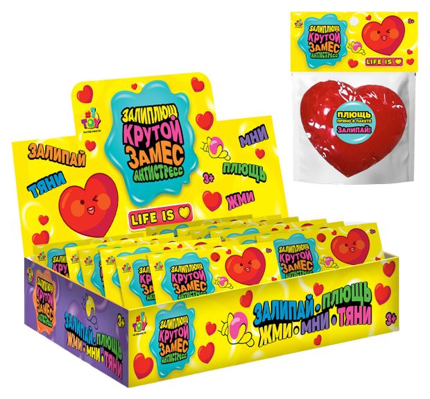 Игрушка-антистресс 1TOY Залиплющ Life is, 1 шт