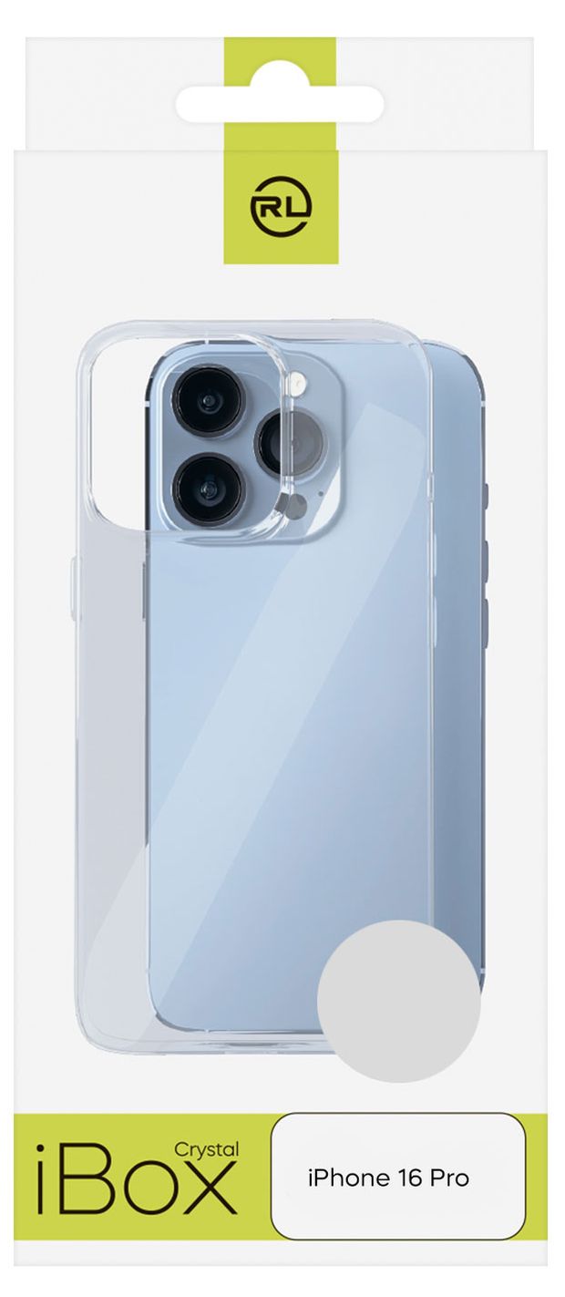 Чехол iBox Crystal для iPhone 16 PRO силиконовый прозрачный 200₽