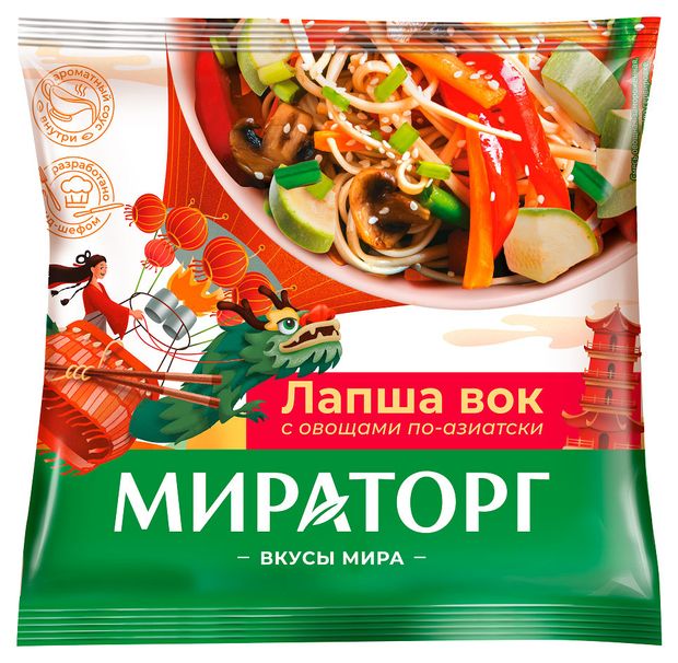 Лапша-вок Мираторг по-азиатски замороженная, 400 г