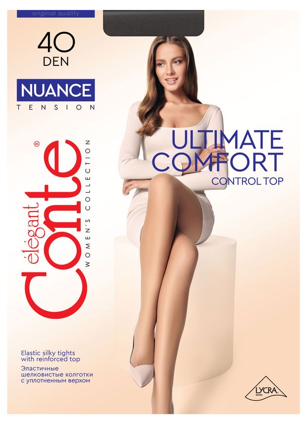 Колготки женские Conte Elegant Nuance 40 den черные, р 2