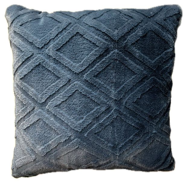 Подушка декоративная Столица Текстиля Ромб серо-синяя, 50х50 см