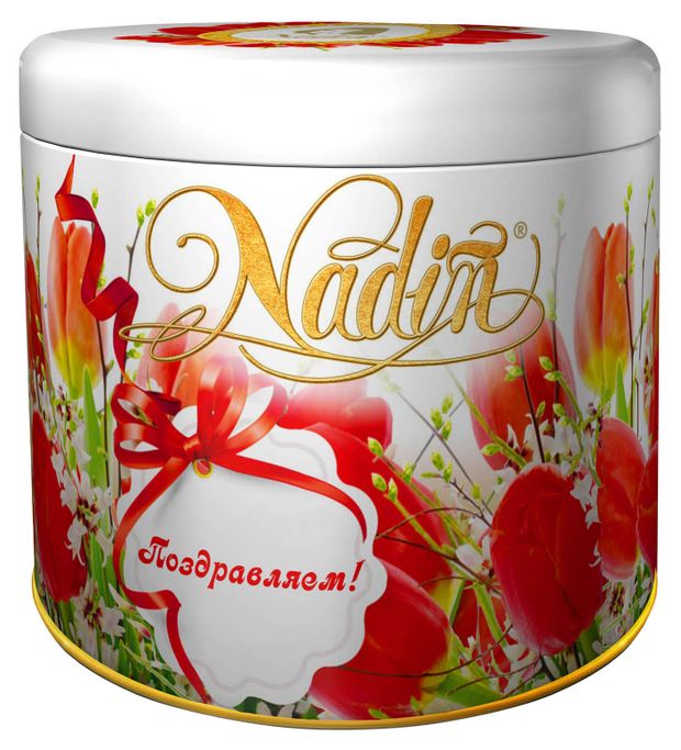 Чай черный Nadin Поздравляем! с ароматом клубники и сливок, 50 г
