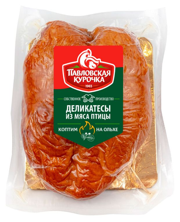 Грудка куриная копчено-вареная цыпленка-бройлера Павловская курочка охлажденная, ~ 1 кг