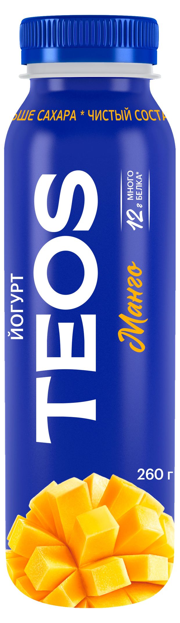 Йогурт питьевой TEOS Active со вкусом манго 1,8%, 260 г