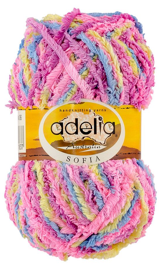 Пряжа Adelia Sofia 100% полиэстер 90 м 6 м 50 г, 1 шт в ассортименте