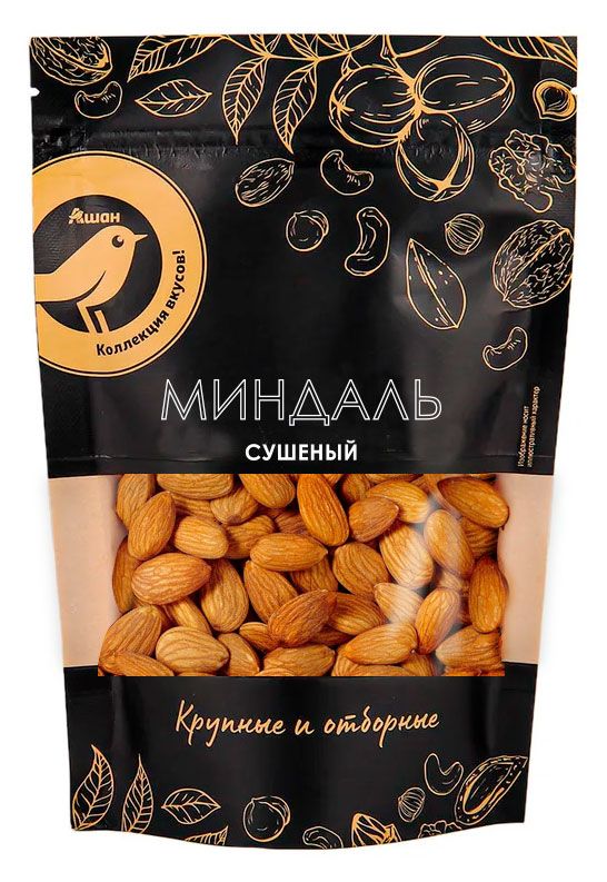 Миндаль АШАН Золотая птица сушеный, 135 г
